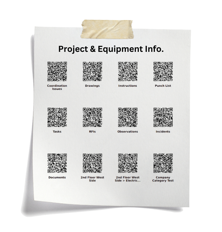 a sheet of paper with QR arrangements